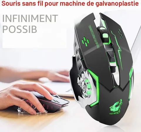 Souris sans fil rechargeable LED rétroéclairé Gaming — photo 4