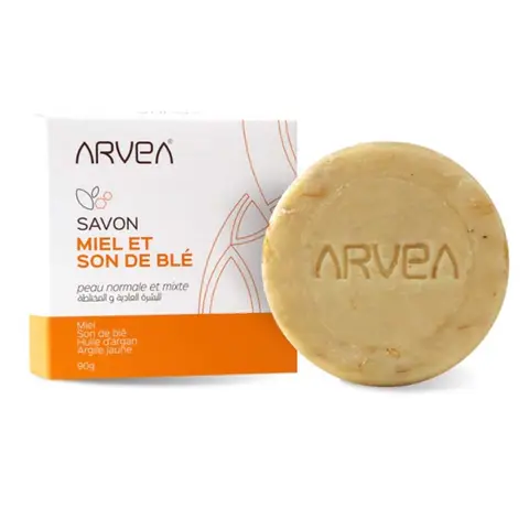 Savon Miel & Son de Blé Arvea pour peau mixte et normale — photo 1