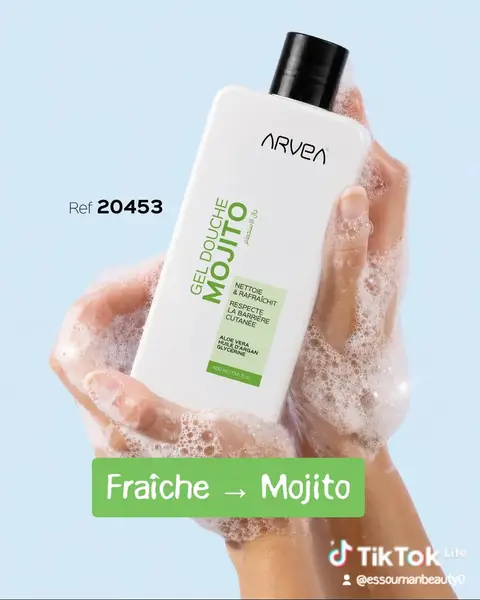 Gel douche Mojito ARVEA au citron vert🍏 et à la menthe🌿 — photo 2