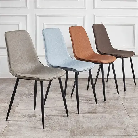 Lot de 4 chaises de salle à manger en similicuir — photo 1