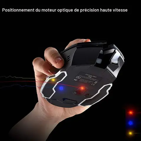 Souris sans fil rechargeable LED rétroéclairé Gaming — photo 3