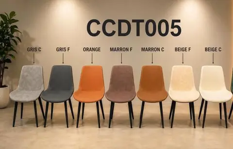 Lot de 4 chaises de salle à manger en similicuir — photo 3